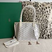 Fortok Goyard Mini Tote Bag White 28cm - 1