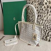 Fortok Goyard Mini Tote Bag White 28cm - 4