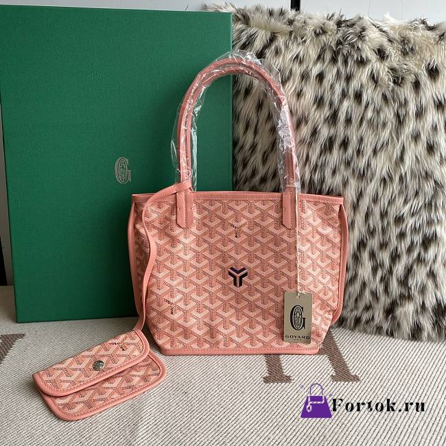 Fortok Goyard Mini Tote Bag Pink 28cm - 1