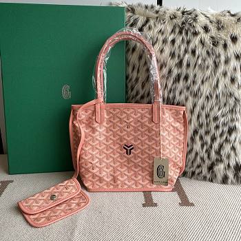 Fortok Goyard Mini Tote Bag Pink 28cm