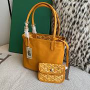 Fortok Goyard Mini Tote Bag Yellow 28cm - 5