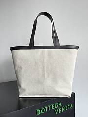 Fortok Bottega Veneta Flip Flap Tote Bag Beige 43x20x31cm - 4