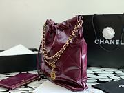 Fortok Chanel Handbag Burgundy 30x30x8cm - 2
