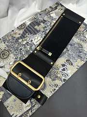 Fortok Dior Saddle Belt Black Smooth Calfskin and Technical Fabric 80 MM - 2