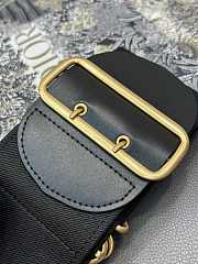 Fortok Dior Saddle Belt Black Smooth Calfskin and Technical Fabric 80 MM - 3