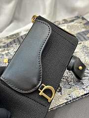 Fortok Dior Saddle Belt Black Smooth Calfskin and Technical Fabric 80 MM - 4