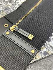 Fortok Dior Saddle Belt Black Smooth Calfskin and Technical Fabric 80 MM - 6