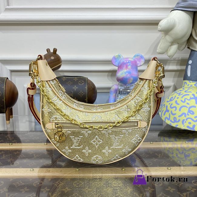 Fortok Louis Vuitton Loop Monoglam Canvas Bag Beige M22928 23x13x6cm - 1