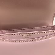 Fortok Celine Mini Triomphe In Shiny Calfskin Light Pink Bag  - 3