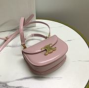 Fortok Celine Mini Triomphe In Shiny Calfskin Light Pink Bag  - 5