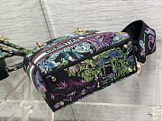 Fortok Dior Lady Bag Blue Multicolor Toile de Jouy Voyage Embroidery 24cm - 5