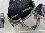 Fortok Dior Lady Bag Blue Multicolor Toile de Jouy Voyage Embroidery 24cm - 3