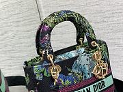 Fortok Dior Lady Bag Blue Multicolor Toile de Jouy Voyage Embroidery 24cm - 4