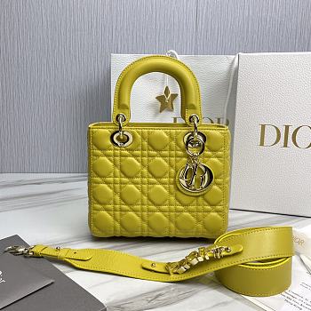 Fortok Dior Laday Bag Yellow 20.5x8.5x17cm