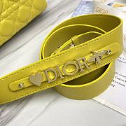 Fortok Dior Laday Bag Yellow 20.5x8.5x17cm - 6