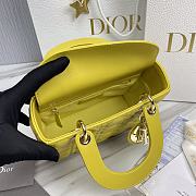 Fortok Dior Laday Bag Yellow 20.5x8.5x17cm - 4