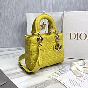 Fortok Dior Laday Bag Yellow 20.5x8.5x17cm - 3