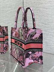 Fortok Dior Small Dior Book Tote Peach Multicolour Toile de Jouy Voyage Embroidery - 4