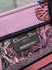 Fortok Dior Small Dior Book Tote Peach Multicolour Toile de Jouy Voyage Embroidery - 5