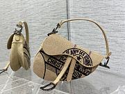 Fortok Dior Saddle Bag Cotton And Linen Embroidery 25cm - 1