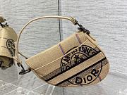 Fortok Dior Saddle Bag Cotton And Linen Embroidery 25cm - 3