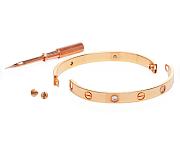 Fortok Cartier Love 4 Diamonds Bracelet Gold/Silver - 2