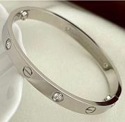 Fortok Cartier Love 4 Diamonds Bracelet Gold/Silver - 6