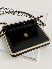 Fortok Chanel Shiny Crumpled Calfskin, Metallic Bag Black  - 5