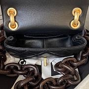 Fortok Chanel Mini Flap Bag Lambskin Wenge Wood & Gold-Tone Metal Black - 3