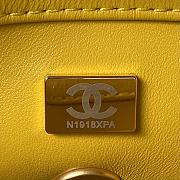 Fortok Fortok Chanel Mini Flap Bag Lambskin Wenge Wood & Gold-Tone Metal Yellow - 6