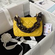 Fortok Fortok Chanel Mini Flap Bag Lambskin Wenge Wood & Gold-Tone Metal Yellow - 5