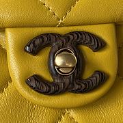 Fortok Fortok Chanel Mini Flap Bag Lambskin Wenge Wood & Gold-Tone Metal Yellow - 4