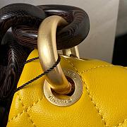 Fortok Fortok Chanel Mini Flap Bag Lambskin Wenge Wood & Gold-Tone Metal Yellow - 2