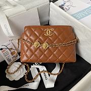 Fortok Chanel Woc Shoulder Bag Brown 19x13x8cm - 1