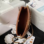 Fortok Chanel Woc Shoulder Bag Brown 19x13x8cm - 6