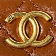 Fortok Chanel Woc Shoulder Bag Brown 19x13x8cm - 5