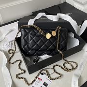 Fortok Chanel Woc Mini Flap Bag Lambskin Black 19cm - 6