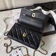 Fortok Chanel Woc Mini Flap Bag Lambskin Black 19cm - 5