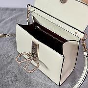 Fortok Valentino Small Vsling Handbag With Jewel Embroidery in White 22x17x9cm - 6