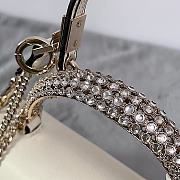 Fortok Valentino Small Vsling Handbag With Jewel Embroidery in White 22x17x9cm - 2