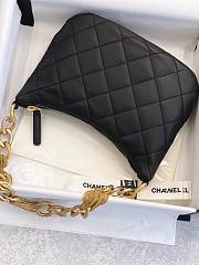 Fortok Chanel 23A Tassel Armpit Bag Black 24x19x5cm - 5
