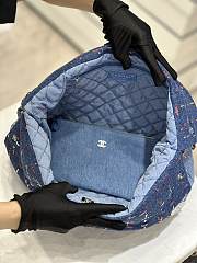 Fortok Chanel 23A Denim Blended Fabric Bag 35x37x7cm - 3