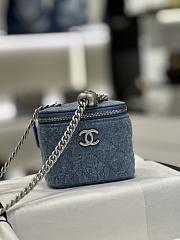 Fortok Chanel 23P Denim Vanity Case 11x8.5x7cm - 1