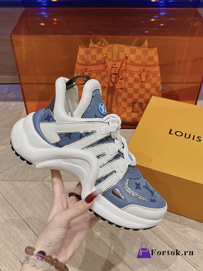 Fortok Louis Vuitton Archlight Sneaker Denim Blue - 1