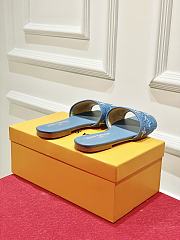 Fortok Louis Vuitton Classic Slippers Blue - 3