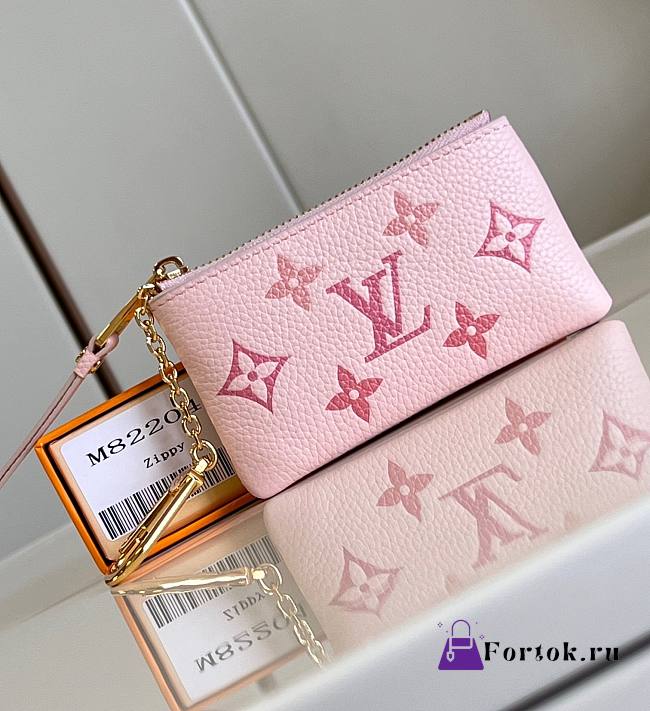 Fortok Louis Vuitton Key Pouch Pink 12x7x1.5cm - 1