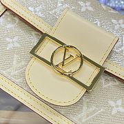 Fortok Louis Vuitton Mini Dauphine Bag Beige M22826 20x15x9cm - 2