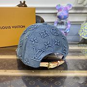 Fortok Louis Vuitton Monogram Washed Denim Cap M7156L - 6