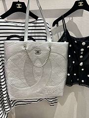 Fortok Chanel Tote Hippie Bag Silver 39x39x5cm - 3