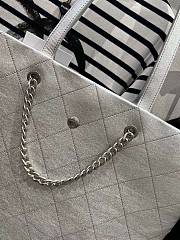 Fortok Chanel Tote Hippie Bag Silver 39x39x5cm - 6